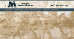 Desktop Screenshot of mingerconstruction.com