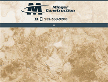 Tablet Screenshot of mingerconstruction.com